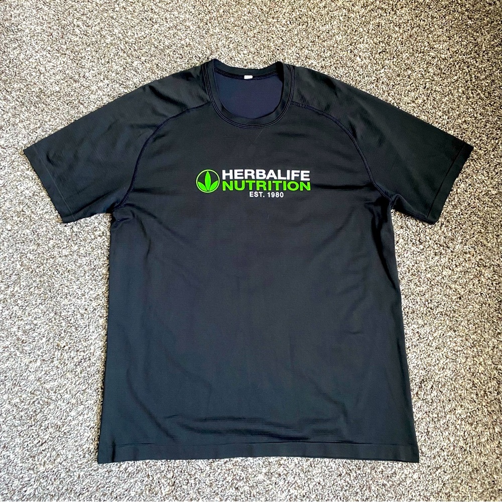 Lululemon Metal Vent Tech Short Sleeve Black Shirt Tee XL